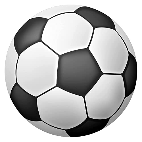 J&M DECO Fondant Oblea para Tarta - Papel Comestible Motivo Fútbol - Fondant Decoracion Tartas Cumpleaños - Obleas Comestibles Tartas Redondo 20 cm - Vegano Decoración Tarta Cumpleaños