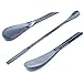 A2Z-SQSP9-4 Stainless Steel Double Ended Micro Lab Spatula Sampler, Square & Flat Spoon End, 9