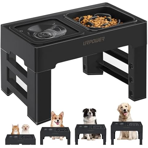 URPOWER 2-in-1 Elevated Dog Bowls Cover