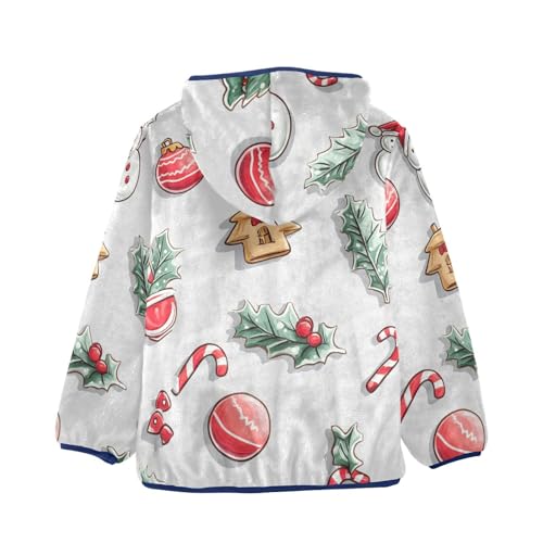 Christmas Holiday Stickers Girls Fleece Jacket Girls Fall Jacket Girls Zip Up Hoodie Girls Sherpa Jacket 2-10T2