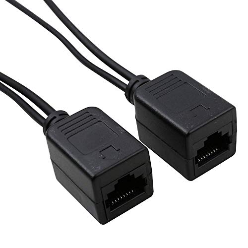 UHPPOTE Kit Adaptador Inyector y Splitter PoE Pasivo Power Over Ethernet Cable (Negro/Paquete de 5 pares) miniatura 4