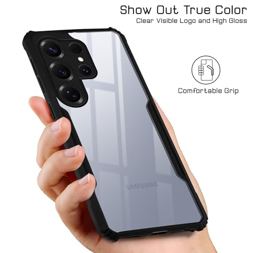 Image of Jkobi Back Cover Case for Samsung Galaxy S25 Ultra (Shockproof with Polycarbonate Clear Panel | Professional Black)