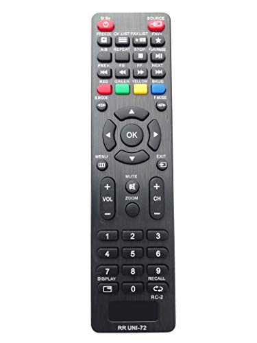 Image of LipiWorld RC-2 UNI-72 LCD Led Tv Remote Control (Suitable - Reconnect Led Old Exactly Same Will Only Work) Compatible with Reconnect Tv Remote
