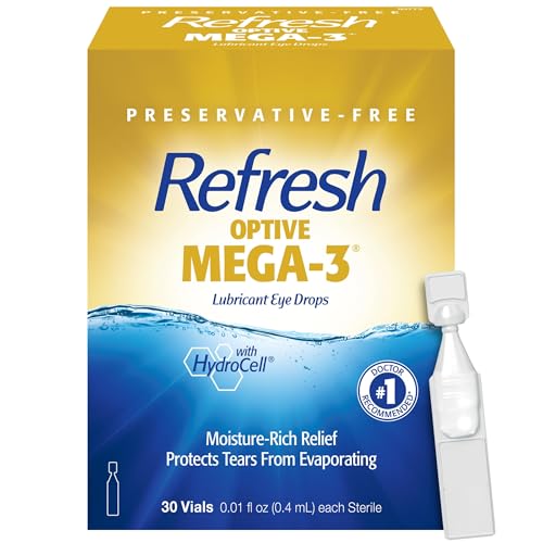 Refresh Optive Mega-3 Lubricant Eye Drops, 30 Single (Pack of 2)