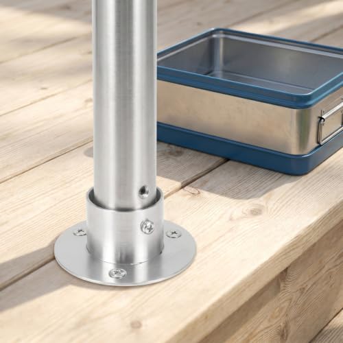 Bases de anclaje con brida para postes Healeved ideales para terrazas y vallas de jardín 6