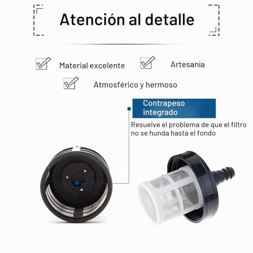 Miniatura 4 de 5 Pcs Filtro Manguera Succión Dbaily Filtro Succión La Bomba Agua Pulverizador De Extremo De Manguera Con Filtro De Encriptación Doble Capa Para Pulverizadores De Lavado De Coche Filtro De Lavadora