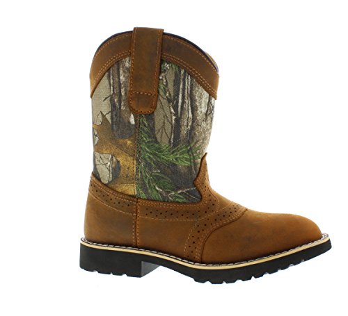 Itasca Unisex Youth Pull-On Leather/Nylon Buckaroo Western Boot, Camouflage, 2.0 Standard Us Width Us Little Kid #TOP8
