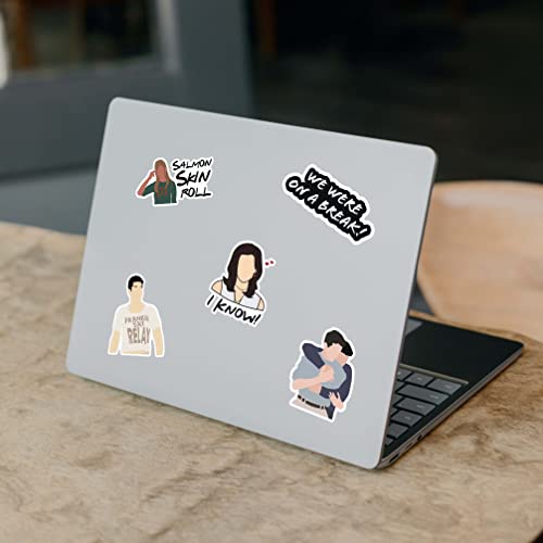 Image of CodersParadise Waterproof Friends-Themed Stickers - Residue-Free Vinyl Decals for Laptop, Journal, Bike Helmet, Diary, Guitar & Mobile Case (Pack of 52)