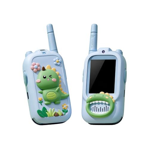 Talkie-Walkie Caméra HD Rechargeable Longue Portée Motif Dinosaure 2 Pcs