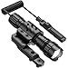 Feyachi FL14-MB Tactical Flashlight 1200 Lumen Matte Black LED Weapon Light with mLok Flashlight Mount and Pressure Switch Included