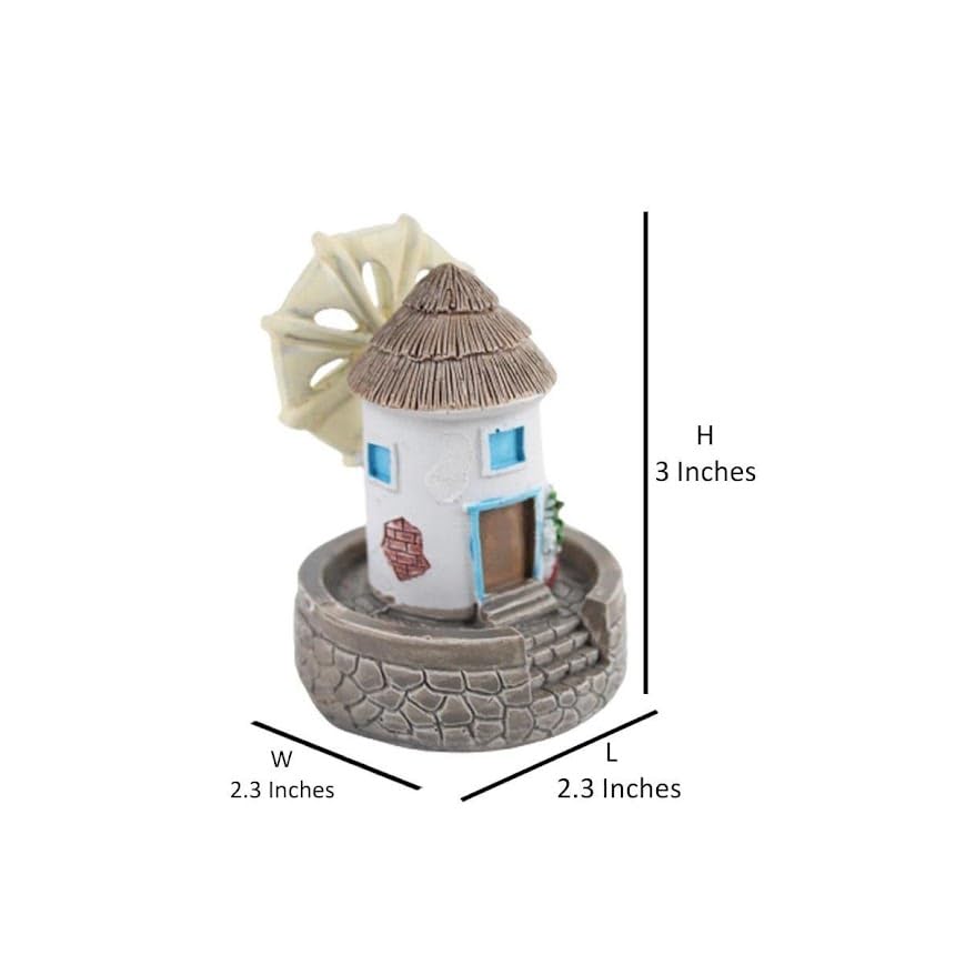 Image of Miniature Resin Windmill Garden Miniatures Tray Garden Figurine Dollhouse Accessory