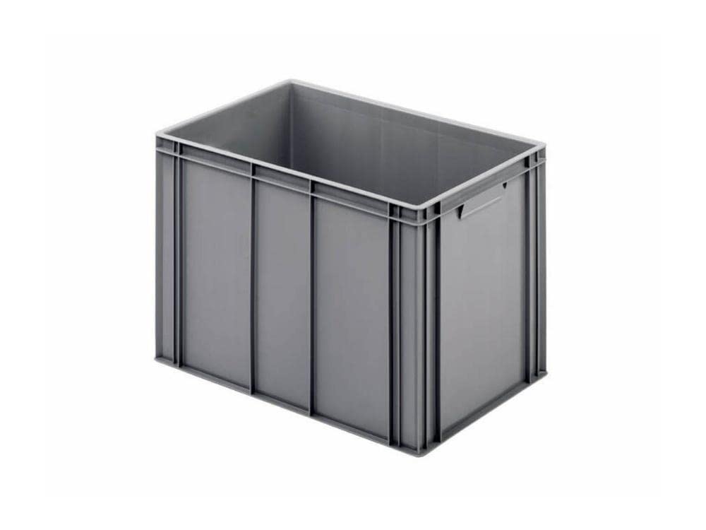 PROREGAL Bac Euro avec poignée fermée | HxLxP 42x40x60cm | 70 litres | Gris | Eurobox, boîte industrielle, boîtes de rangement, empilables, conteneur de stockage, bacs de rangement