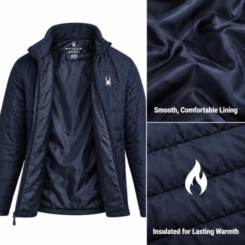 Image of Spyder Mens 3 in 1 Ski Jacket, Waterproof Winter Coat, Quilted Puffer Liner