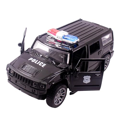 Image of Toy Cloud Hummer Police Car 1:32 Scale Die-Cast Metal Toy with Opening Doors and Pull Back Action Realistic Toy Car