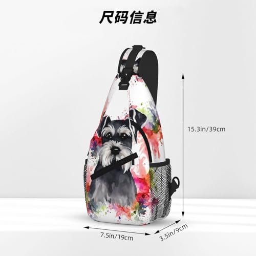 Mochila cruzada Schnauzer para mujeres y hombres miniatura 4
