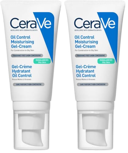 Image of CeraVe Oil Control Gel Cream lightweight Moisturizer for Oily & Combination Skin with Ceramides, Hyaluronic Acid & Niacinamide | Dermatologist Recommended (52ml)