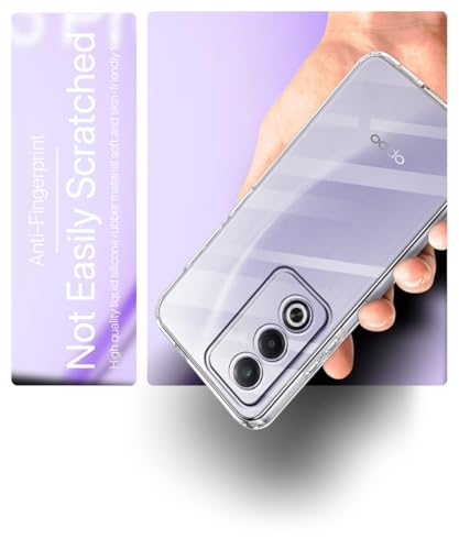 Image of WOW IMAGINE Crystal Clear Transparent Back Case Cover for Oppo A3 Pro 5G | Oppo K12x 5G | Full Device & Camera Protection Shockproof TPU | Flexible Silicone Back Cover Case - Transparent