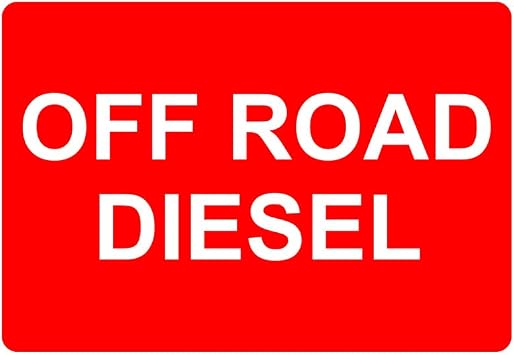 Off Road Diesel - Color Sticker - Decal - Diecut - safety industrial label fuel offroad - 14.55x10.00