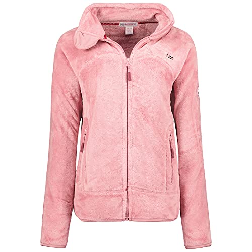Geographical Norway Upaline Lady - Fleece Fine Frauen Warm Fermetur Zip - Jacke Herbst Winter Frühling Warm Frauen - Long Sleeve Pullover Pelz Weich Komfort Outdoor (Hell Rose XL-Größe 4)