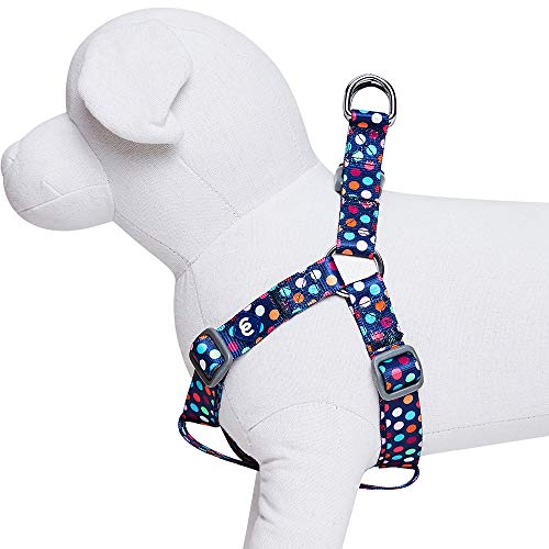 Blueberry Pet Essentials Step-In Rainbow Polka Dots Dog Harness, Chest Girth 16.5" - 21.5", Small, Adjustable Harnesses For Dogs #TOP3