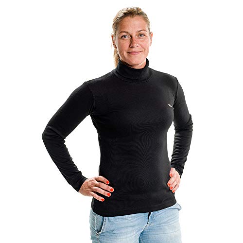Back on Track Damen Bekleidung Rollkragensweatshirt, Schwarz, S, 16030001
