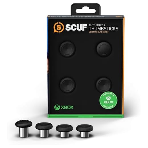 SCUF Elite Series 2 Performance Thumbsticks für Xbox Elite Series 2 (Verbesserte Griffigkeit, Komfort, Lange Haltbarkeit, Verschiedenen Optionen für Richtige Länge und für Handgröße) 4er-Pack, Schwarz
