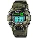 Boys Camouflage LED Sports Watch,Waterproof Digital Electronic Casual Military Wrist Kids Sports Watch with Silicone Band Luminous Alarm Stopwatch Watches Age 5-10