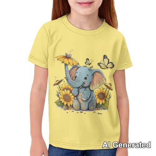 Image of Xhuibop Kids Tshirts Girls Boys 3-16 Years Summer Clothes for Teens Loose Fitting Tops