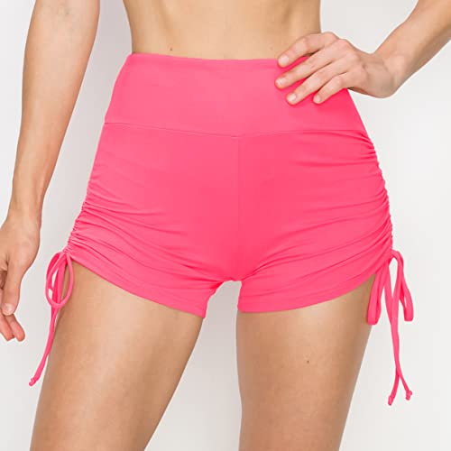 Image of ALWAYS Faux Leather Shorts - High Waist Active Stretch Yoga Short Pants for Women