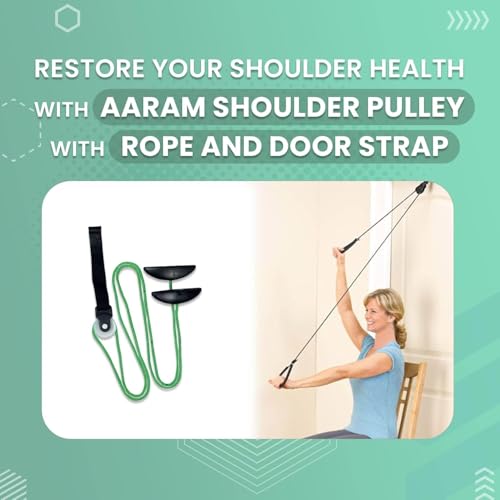 Image of AARAM Shoulder Pulley for Exercise & Physiotherapy - Frozen Shoulder ROM Recovery Kit | Over Door Rope Pulley with Smooth Action | Home Shoulder Exercise Equipment for Arm & Hand Rehabilitation