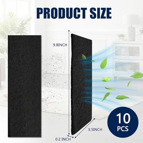 image for LUODAKA 10 PCS Ceiling Fan Filters for Blades, Strong Activated Coconu