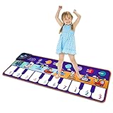 M SANMERSEN Piano Mat for Kids, Musical Piano Mat 17 Keys Touch Play Piano Floor Mat with 8...