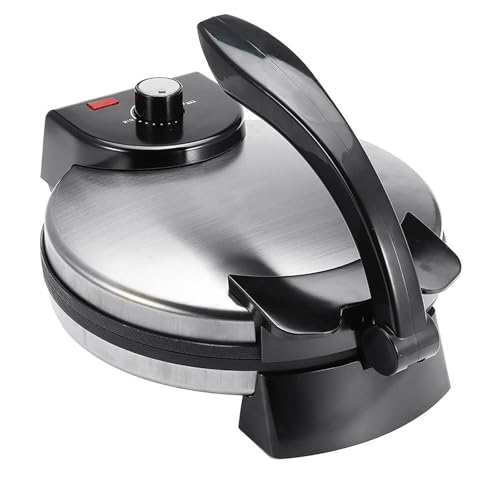 12-Inch Electric Roti Maker & Tortilla Machine â€“ Automatic with Indicator Lights, Adjustable Temperature, Double-Sided Heating for Perfect Quesadillas & Cooked Flatbreads