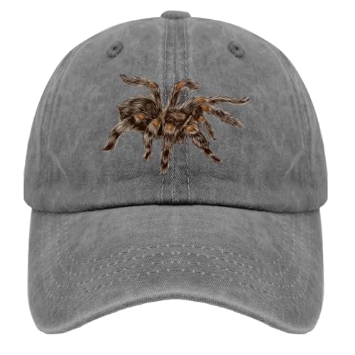 Spider Tarantula Hat Vintage Cotton Washed Baseball Caps Adjustable Dad Hat Crazy Funny Custom Gifts