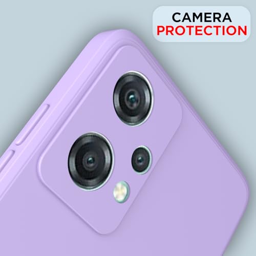 Image of Outlouders Back Cover for OnePlus Nord Ce 2 Lite 5G | Camera Protection | Durable Soft Matte Silicone Bumper Case (Purple)