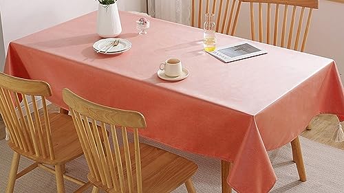 Nappe rectangulaire orange 120x170cm polyester anti-tache unie - 4