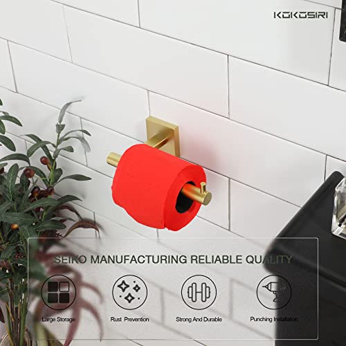 Kokosiri Toilet Paper Holder Paper Bathroom Roll Paper Holder Hand Towel Ring Bath Towel Holder Brushed Gold B2005Bg+B3007Bg #TOP4