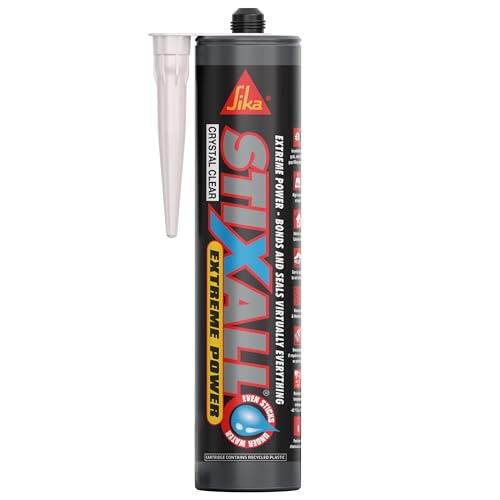 Everbuild Stixall – Extreme Power Sealant and Adhesive – Waterproof – Crystal Clear – 290ml
