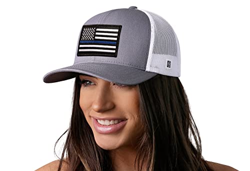 Image of HAKA American Flag Trucker Hat - USA Flag Mesh Snapback Cap for Men, Women & Golf, Patriotic Baseball Dad Hat