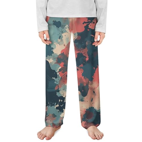Red And Blue Camouflage PatternChildren's Casual Pajamas110CM