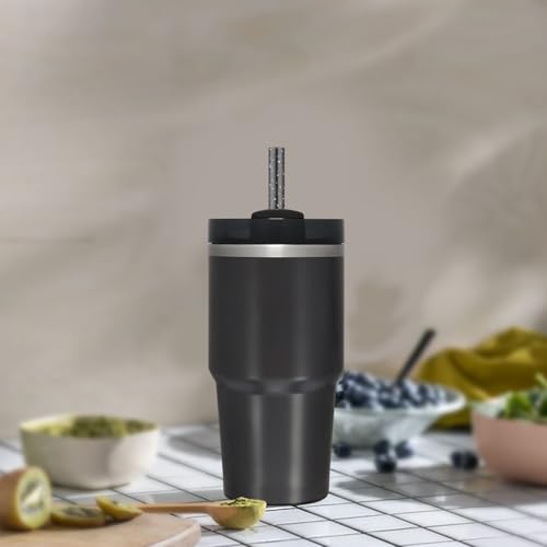Image of Replacement Straw Compatible with Stanley 14 oz 20 oz Cup Tumbler, 6 Pack Reusable Straw with Cleaning Brush, Plastic, Clolors