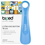 biped Łyżka do butów z tworzywa sztucznego 18 cm – ergonomiczna, kompaktowa i lekka – idealna dla dzieci i dorosłych w podróży i na co dzień z1560(jasnoniebieska)