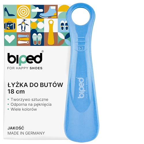 biped Łyżka do butów z tworzywa sztucznego 18 cm – ergonomiczna, kompaktowa i lekka – idealna dla dzieci i dorosłych w podróży i na co dzień z1560(jasnoniebieska)
