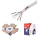 Cables Direct Online CAT6 Cable 1000ft Pull Box Solid Ethernet LAN UTP Cable 23AWG 550Mhz RJ45 Network CCA Copper Clad Aluminum Wire Bulk (White)