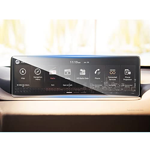 SHAOHAO 2023 2024 G80 GV80 Screen Protector Fit for 2023 2024 Genesis G80 GV80 Screen Protector 14.5 Inch, Fit for 2021-2024 Genesis G80 (2.5T/3.5T) 2022-2024 GV80 (Standard/Advanced/Prestige) 14.5 In Touch Screen Tempered Glass G80 GV80 2023 2024 Touchscreen Protective Film for Genesis GV80 G80 2022 2023 2024 Accessories