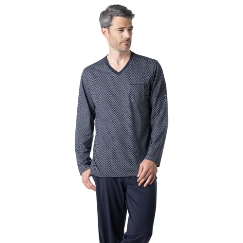 Pyjama long homme coton Oeko-TEX pour stopper les irritations nocturnes