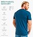 Merino Wool T-Shirt Mens - Merino Wool Undershirt Thermal Shirt for Men and Hiking Socks (Large, Denim)