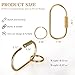 Muitcdo Brass Key Rings Bulk, Gold Key Chain Organizer Holder for Men Women with Secure Screw Locking, Cute Purse Bag Charms for Handbags, Small Carabiner Clip for Dog Leash Pet Tags (8 Pack)