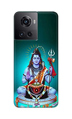 Image of Printed Hard Back Cover Case for OnePlus 10R 5G 80W | 150W Back Cover (Lord Shiva) -1803