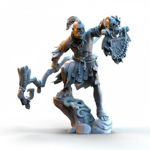 Figurine Chaman Orque 32 mm – Non Peintes – Idéal pour...